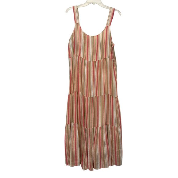 Linda Anderson Melon Multicolored Tiered Sun Dress - Size XL - Picture 4 of 11